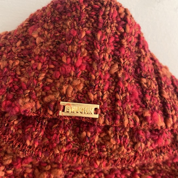 St. John Snap Front Tassel Sweater Jacket Size Large - Picture 6 of 8